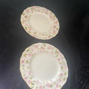 Two pretty floral vintage Cauldon England plates
